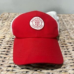 Bellerive Country Club Imperial Red Baseball Hat Mesh Golf Polyester St. Louis